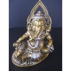 Statue du dieu Ganesh avec cobra et poignard, symbolise la levée des obstacles, 370g