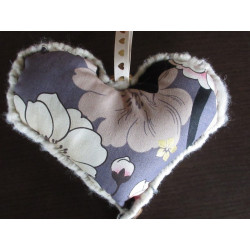 Cœur en tissus japonais avec chat