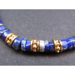 Bracelet de style heishi en lapis lazuli