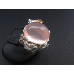 bague en quartz rose