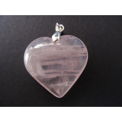 pendentif cœur en quartz rose