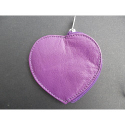 Porte monnaie coeur violet