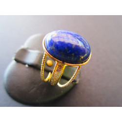 bague ovale en lapis lazuli